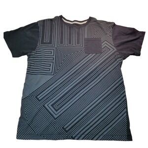 Nike Air Jordan Brand Black  Pocket Geometric Pattern‎ T-shirt Men's Large